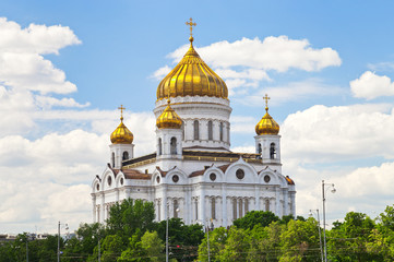 Fototapeta na wymiar The Cathedral of Christ the Saviour, Moscow
