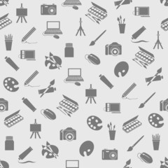 Obraz premium art icons seamless pattern