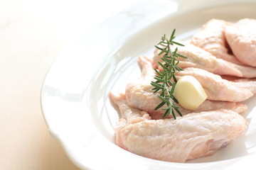 chicken wing and herb