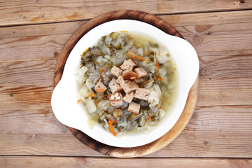 hot fresh diet vegetable soup