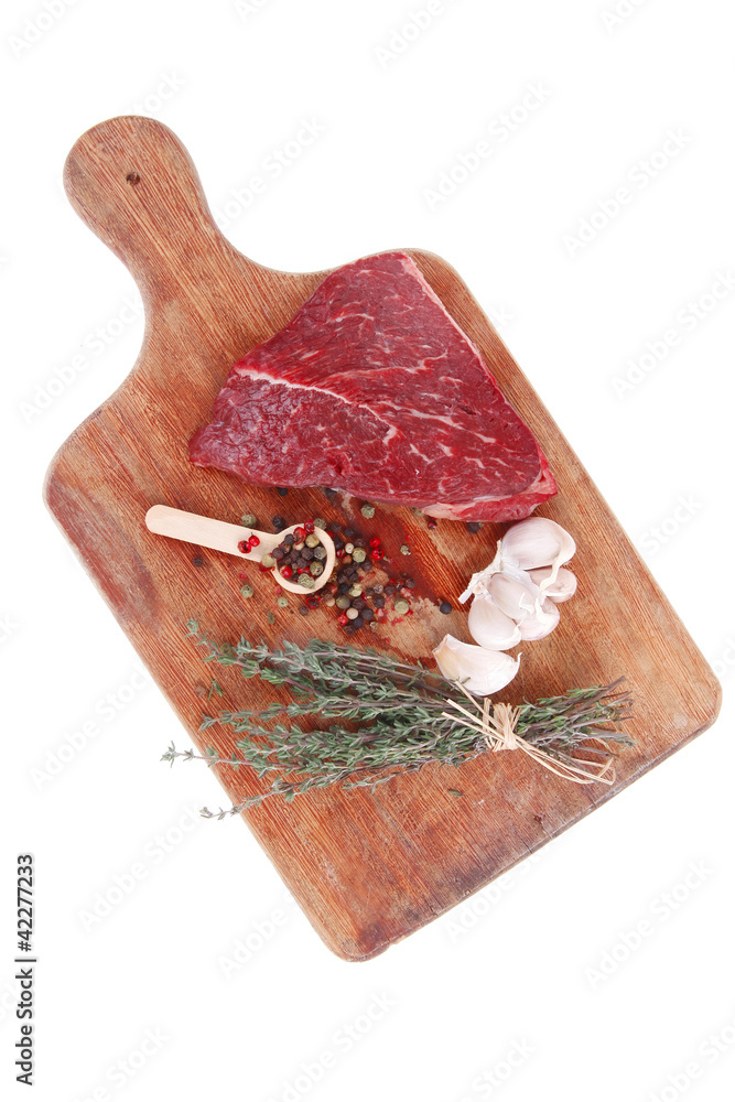 Wall mural raw beef meat fillet