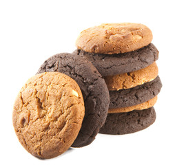 Cookies on the white background