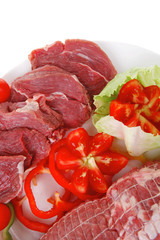 meat chop with slices