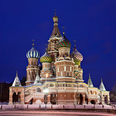 Fototapeta na wymiar Cerkiew Wasyla Błogosławionego, Moskwa