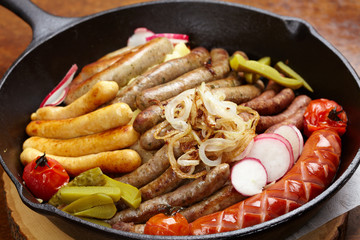 different kinds of sausages
