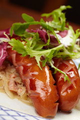 sausages with cabbage