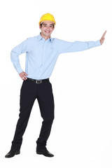 Young architect cheerful