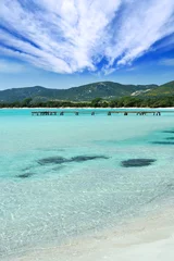 Photo sur Plexiglas Plage de Palombaggia, Corse plage et ponton