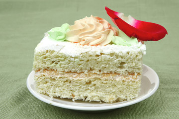 sweet food: cheese cream cake