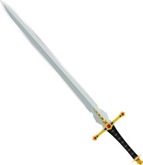 Naklejka premium Vector illustration of an ancient sword