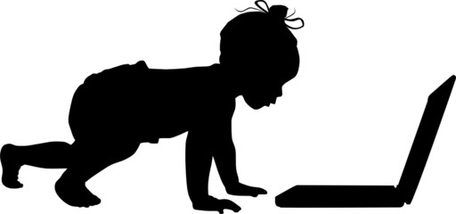 Baby and computer