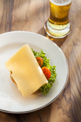 Snack bun with cheese