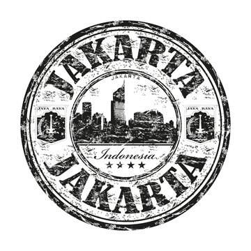 Jakarta grunge rubber stamp