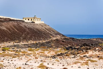 Poster Lighthouse in Island of Lobos, Fuerteventura, Canary Islands, Sp © peresanz