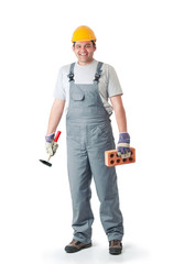 Home repair man isolated
