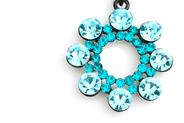 Blue jewel brooch