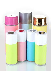 aerosol cans isolated on white