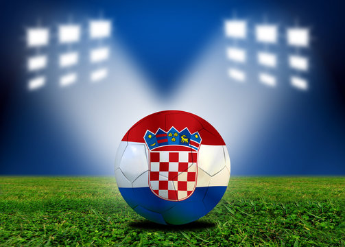 Croatia soccer  ball in european