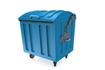 Blau Mülltonne