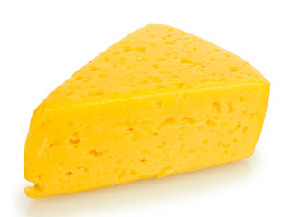 tasty cheese isolated on white