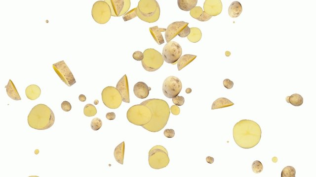 Falling Potatoes shaping a heart