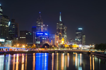 Fototapeta na wymiar Yarra River, Melbourne City Skyline