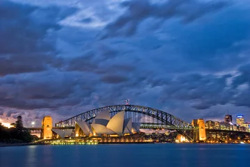 Papier Peint photo autocollant Sydney Crépuscule du port de Sydney