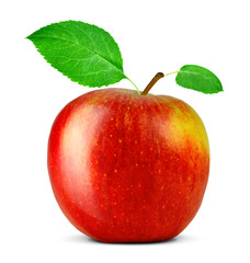 red apple isolated on white