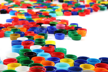 plastic color caps background