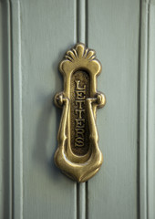 Ornate brass letterbox