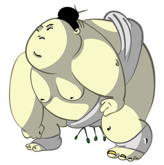 Fat sumo wrestler