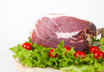 Culatello with tomatoes and salad