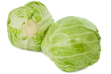 Green cabbage isolated