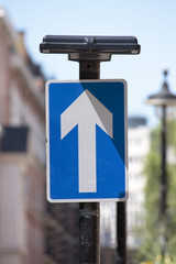 One-way street sign