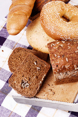 Still life with different kinds of bread