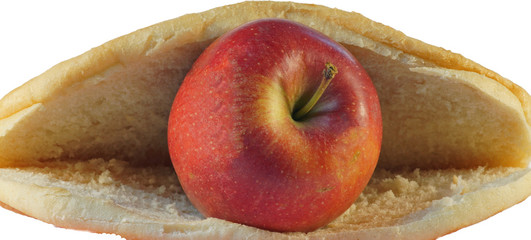 Apfel im Dönerbrot