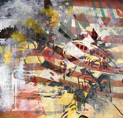 Grunge background, color illustration