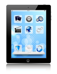 Tablet pc with icon
