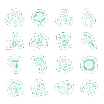Ecology and Recycling icons - Vector Icon Set