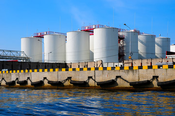 silos in harbour © draghicich