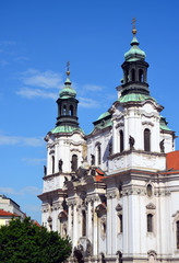 Naklejka na ściany i meble St. Nicholas Church - Historical Prague
