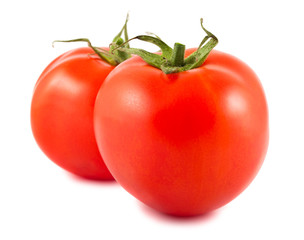 Two red tomatoes
