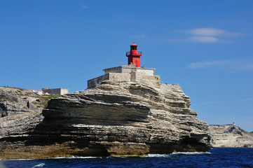 Bonifacio (Corse) Phare de la Madonetta