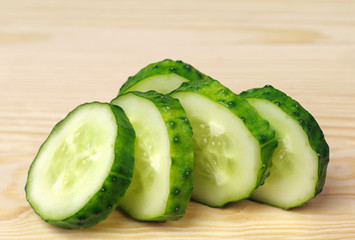 Sliced cucumber