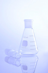 laboratory glass material on a white background