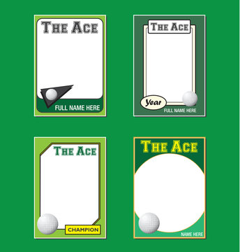 Golf Trading Card Picture Frames
