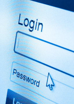 Login on screen