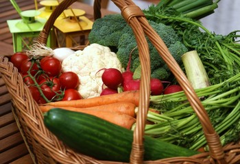 Biogem&uuml;se in einem Korb