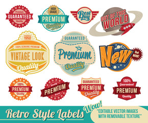 Retro vintage labels