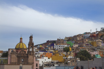 the beautiful skyline of the city of guanajuato, mexico